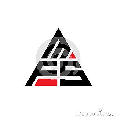 MFS triangle letter logo design with triangle shape. MFS triangle logo design monogram. MFS triangle vector logo template with red Vector Illustration