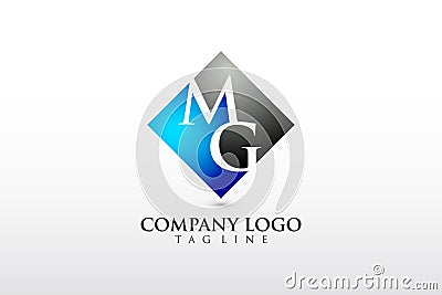 MG, GM letter company logo design vector Vector Illustration