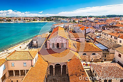 Historic center of Porec town in Croatia. Stock Photo