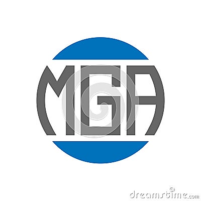 MGA letter logo design on white background. MGA creative initials circle logo concept. MGA letter design Vector Illustration