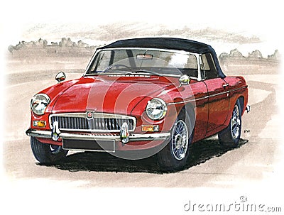 MGB Roadster 1960s Editorial Stock Photo