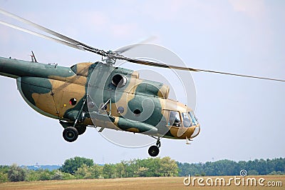 Mi-8 transport helicopter Stock Photo