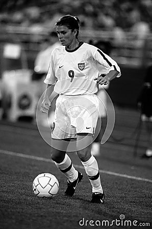 Mia Hamm Soccer Player. Editorial Stock Photo