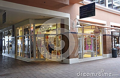 Miami,august 9th:Bayside Shopping Center Stores from Miami in Florida USA Editorial Stock Photo