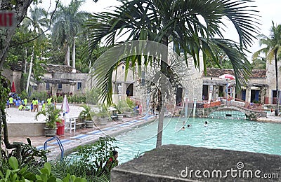 Miami,august 9th:Venetian Pool from Coral Gables in Miami from Florida USA Editorial Stock Photo
