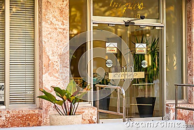 Miami Beach hotels closed for business Coronavirus Quarantine Editorial Stock Photo