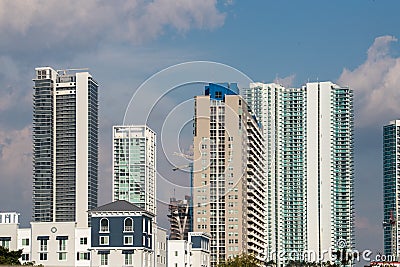 Miami beach modern condos buildings Stock Photo