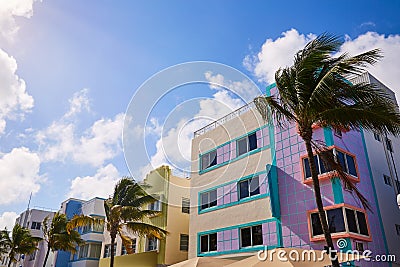 Miami Beach Ocean boulevard Art Deco Florida Stock Photo