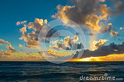 Miami Beach Sunrise Stock Photo