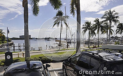 Miami FL,August 09th: Yachts Port from Miami in Florida USA Editorial Stock Photo