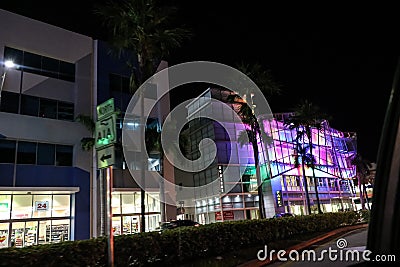 Modern Building in Miami open the days after Hurricane Dorian Editorial Stock Photo