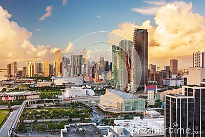 Miami, Florida, USA Downtown Cityscape Editorial Stock Photo