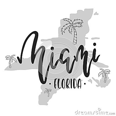 Miami Florida vector Vector Illustration