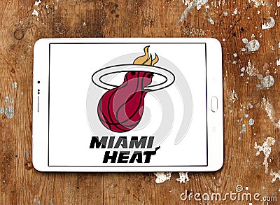 Miami Heat american basketball team logo Editorial Stock Photo