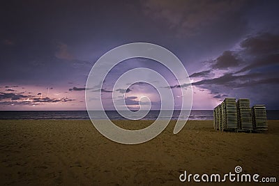 Miami Heat Lightening Stock Photo