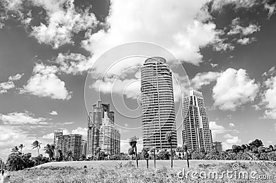 Miami south beach high residential buildings, hotel or houses Stock Photo