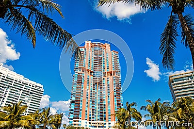 Miami south beach high residential buildings, hotel or houses Stock Photo