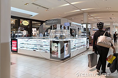 Shopping mall jewelry placed in the glass cabinet Editorial Stock Photo