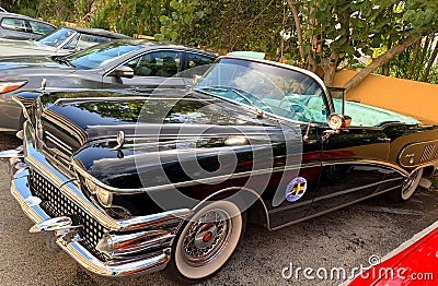 MIAMI OCTOBER - 2018: Motor rally of old cars Editorial Stock Photo