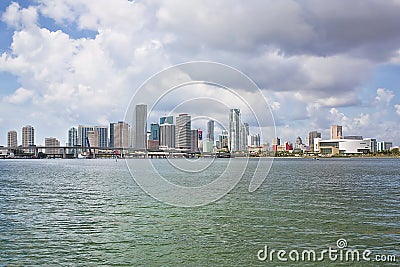 Miami Skyline Editorial Stock Photo