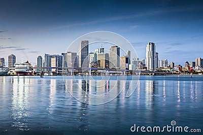 Miami Skyline Stock Photo