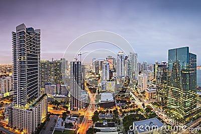 Miami Skyline Stock Photo