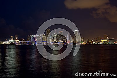 Miami Skyline Editorial Stock Photo