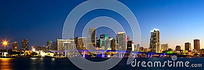 Miami skyline panorama Stock Photo
