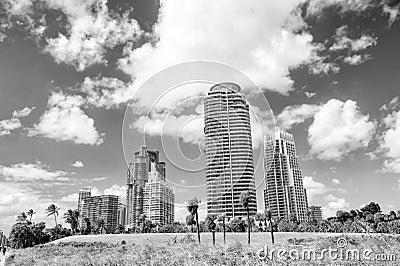 Miami south beach high residential buildings, hotel or houses Stock Photo