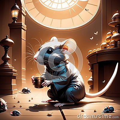 mice and rats, AI-Generatet Stock Photo