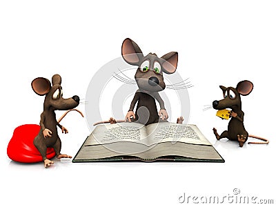 Mice storytime Stock Photo