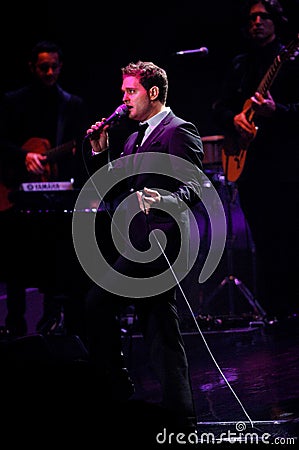 Michael Buble during the concert Editorial Stock Photo