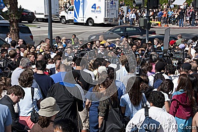 Michael Jackson Fans in Remembrance Editorial Stock Photo