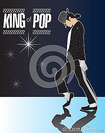 Michael Jackson, King of Pop Memorial 2 in series! Vector Illustration