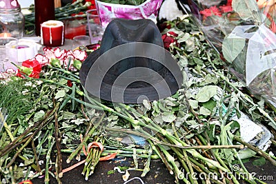 Michael Jackson's death. Reaction of Moscow fans Editorial Stock Photo