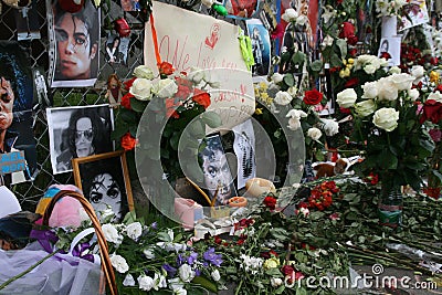 Michael Jackson's death. Reaction of Moscow fans Editorial Stock Photo