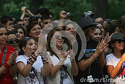 Michael Jackson`s fans Editorial Stock Photo