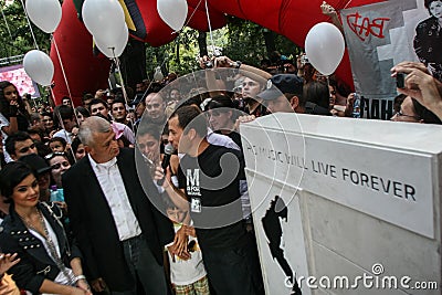 Michael Jackson's monument Editorial Stock Photo