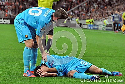 Michael Parkhurst received a head injury Editorial Stock Photo