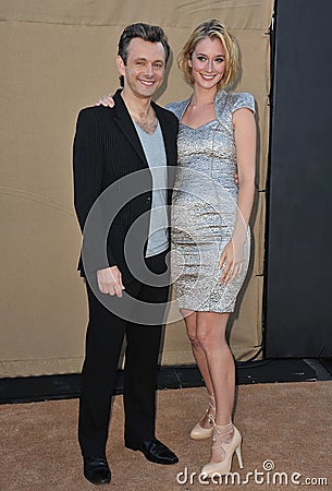 Michael Sheen & Caitlin FitzGerald Editorial Stock Photo