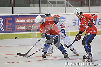 Michal Bezouska - inline hockey Editorial Stock Photo