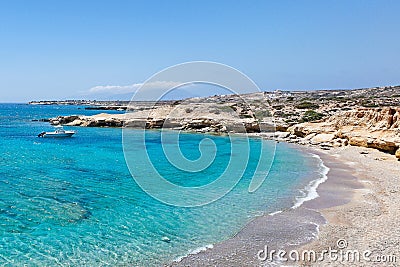 Michaliou Kipos beach in Karpathos, Greece Stock Photo