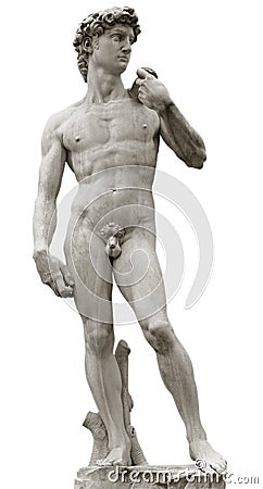 Michelangelo's David with clipping path Stock Photo
