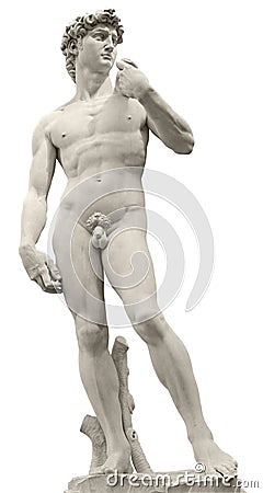 Michelangelo's David with clipping path Stock Photo