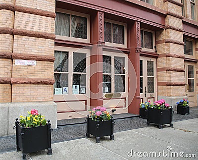 Micheline star restaurant Bouley in Tribeca neighborhood Editorial Stock Photo