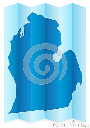 Michigan map Vector Illustration