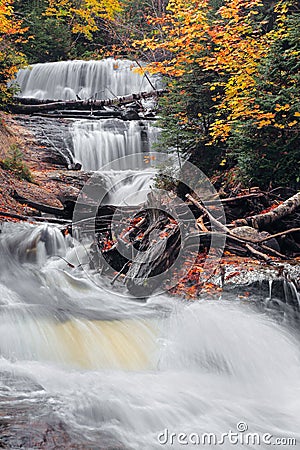 Michigan's Sable Falls Stock Photo