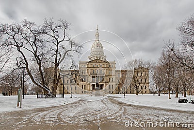 Michigan State Capitol building Stock Photo