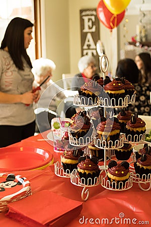 Mickey Birthday cupcakes Editorial Stock Photo