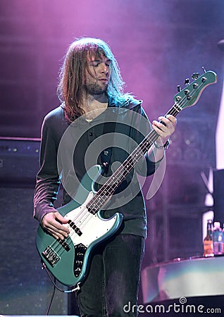 Maroon 5 performs in concert Editorial Stock Photo